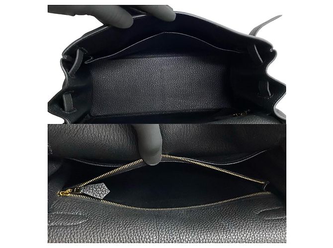 Hermès Hermes Kelly Touch 28 Togo Crocodile Bag Black - view 9