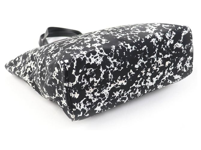 BALLY WOLFSON Leder Tragetasche Schwarz Weiß - Ansicht 4