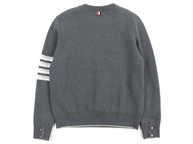 Thom Browne HECTOR Icon 4-Bar Pullover MKA303A - vista 2