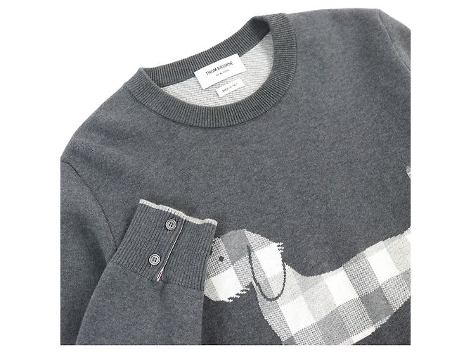 Thom Browne HECTOR Icon 4-Bar Pullover MKA303A - vista 3