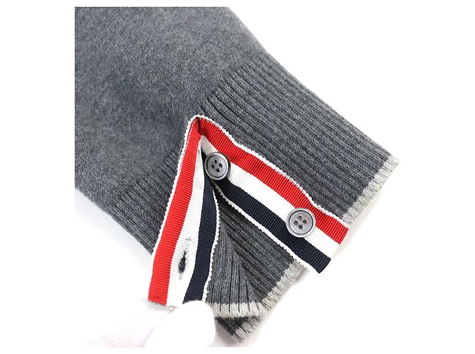 Thom Browne HECTOR Icon 4-Bar Pullover MKA303A - vista 4