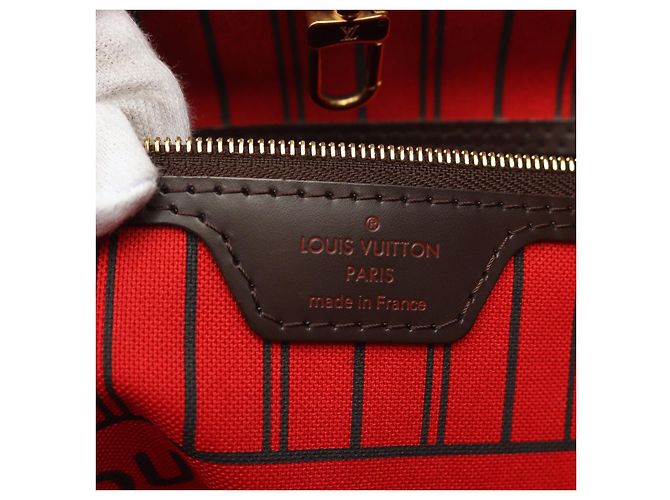 Sac tote Neverfull MM Damier Louis Vuitton N40599 Marron - vue 4
