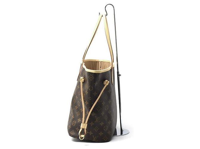 Tote Monogram Neverfull MM M46975 de Louis Vuitton Beige - vue 3