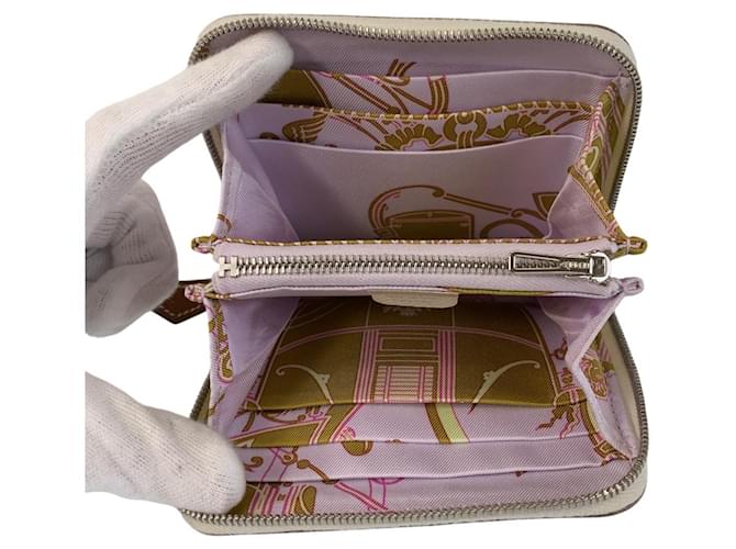 Hermès Hermes Azap Silk'in Compact Wallet White - view 3