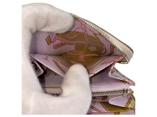 Hermès Hermes Azap Silk'in Compact Wallet White - view 6