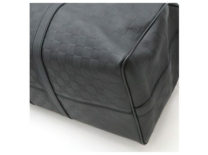 Sac Keepall Bandoulière 45 Damier Infini Louis Vuitton N41145 Noir - vue 3