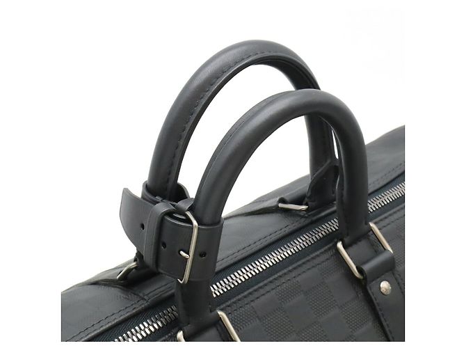 Sac Keepall Bandoulière 45 Damier Infini Louis Vuitton N41145 Noir - vue 4