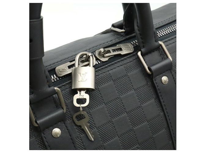 Sac Keepall Bandoulière 45 Damier Infini Louis Vuitton N41145 Noir - vue 5