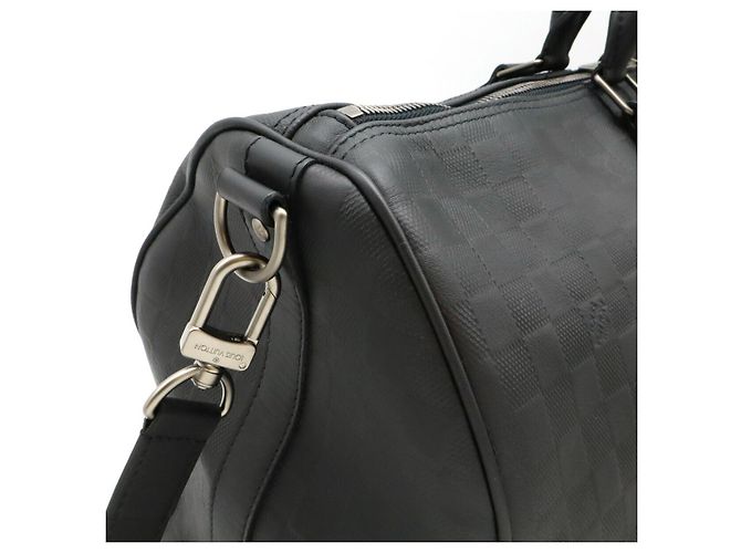 Sac Keepall Bandoulière 45 Damier Infini Louis Vuitton N41145 Noir - vue 7