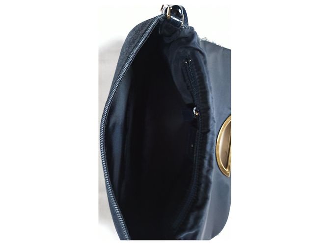 Borsa a mano Christian Dior Malice in denim e pelle blu - vista 7