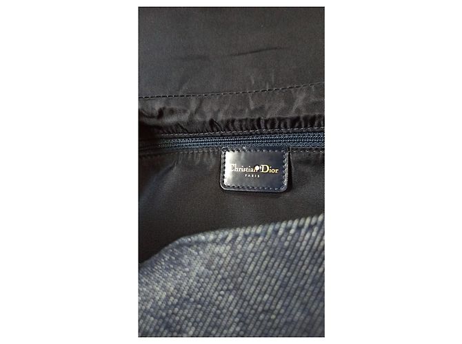 Borsa a mano Christian Dior Malice in denim e pelle blu - vista 9