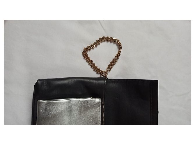 Clutch Christian Louboutin in pelle nera e argento Nero Multicolore - vista 12