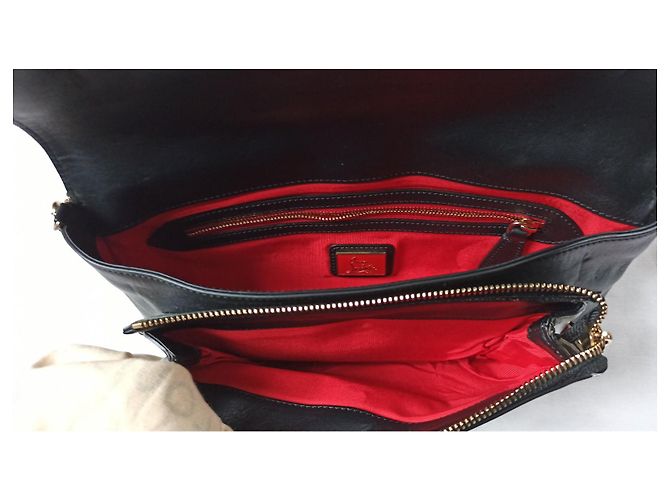 Clutch Christian Louboutin in pelle nera e argento Nero Multicolore - vista 5
