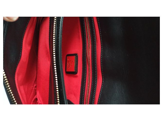 Clutch Christian Louboutin in pelle nera e argento Nero Multicolore - vista 6