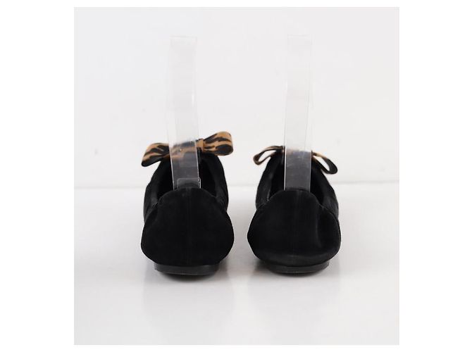 Louis Vuitton Wildleder-Ballerinas Schwarz - Ansicht 2