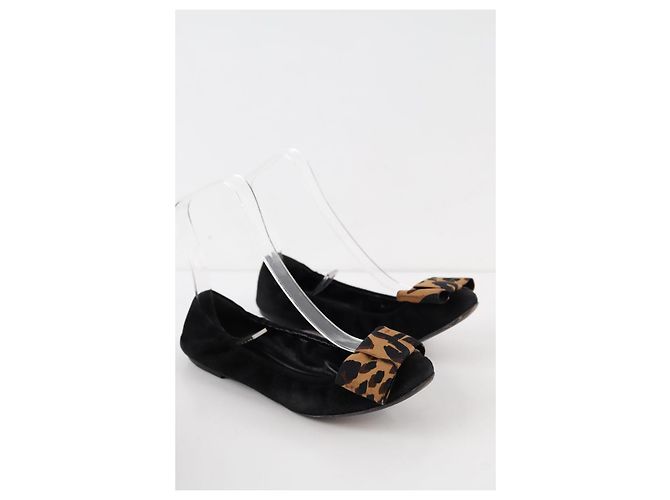 Louis Vuitton Wildleder-Ballerinas Schwarz - Ansicht 3