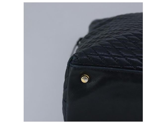 BALLY Borsa a Spalla in Pelle Trapuntata con Catena Navy Auth ti2299 Blu navy - vista 10