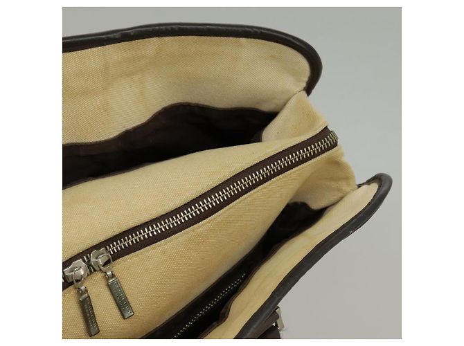 BURBERRY Black label Hand Bag Canvas White Silver Auth ti2347 Silvery - view 23