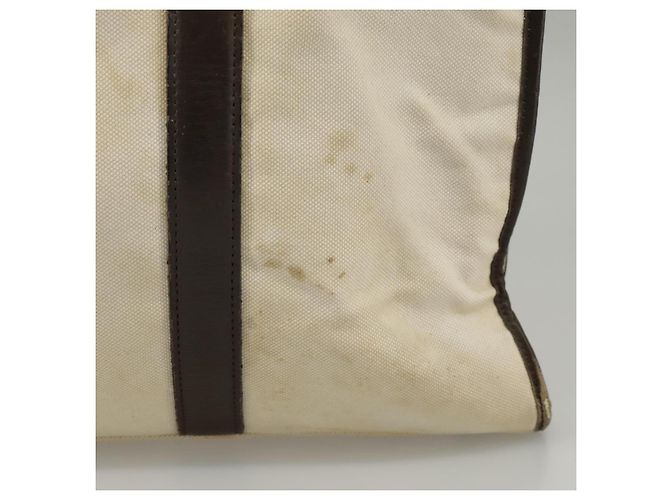 BURBERRY Black label Hand Bag Canvas White Silver Auth ti2347 Silvery - view 3
