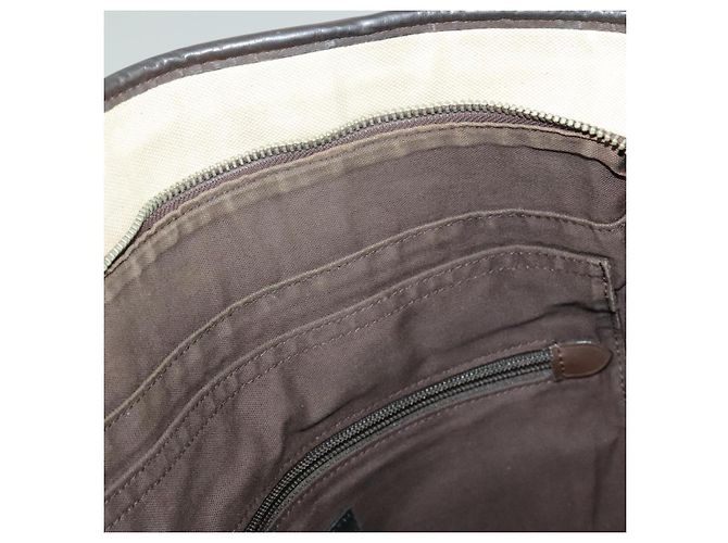 BURBERRY Black label Hand Bag Canvas White Silver Auth ti2347 Silvery - view 33