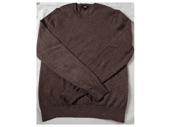Uniqlo Kaschmir Pullover Rundhals Braun - Ansicht 2
