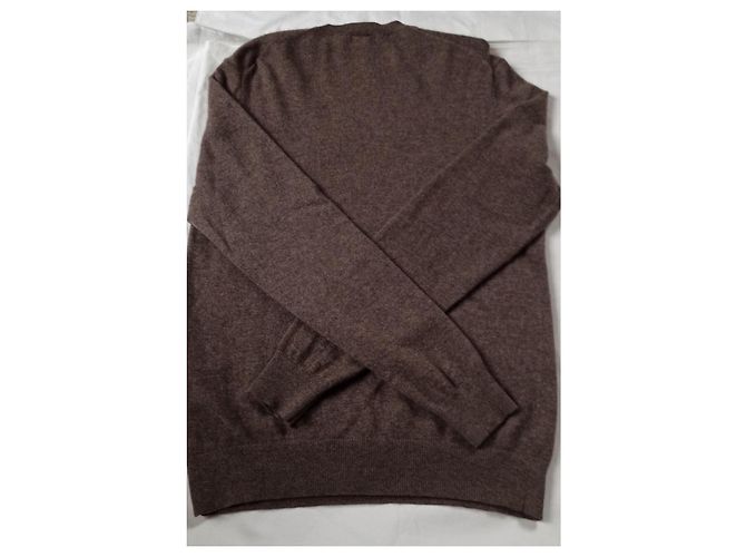 Uniqlo Kaschmir Pullover Rundhals Braun - Ansicht 3