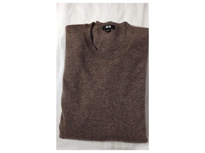 Uniqlo Kaschmir Pullover Rundhals Braun - Ansicht 4