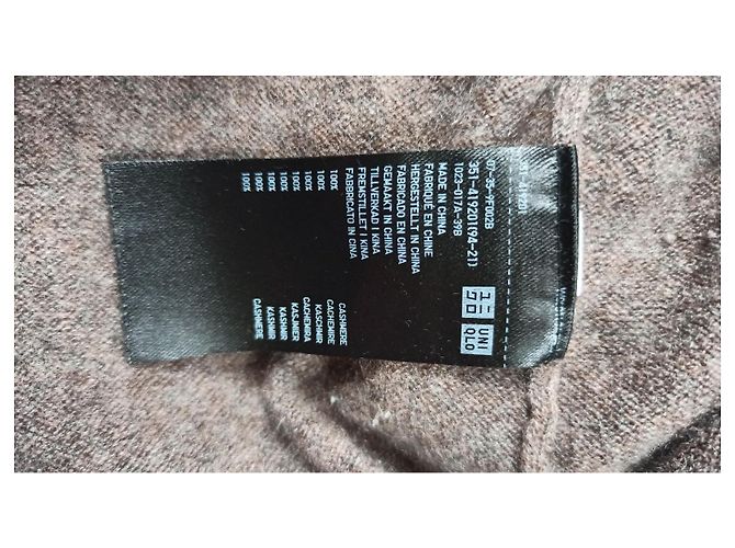 Uniqlo Kaschmir Pullover Rundhals Braun - Ansicht 5