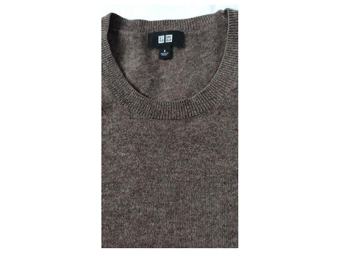 Uniqlo Kaschmir Pullover Rundhals Braun - Ansicht 6