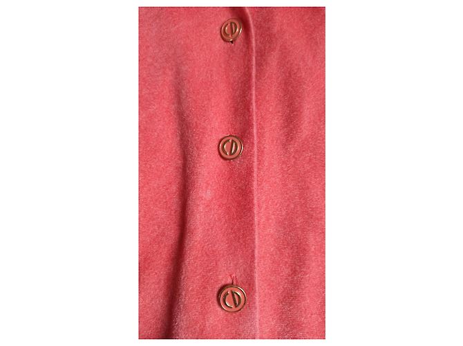 Christian Dior Kleid aus Korallenrosa Samt - Ansicht 9