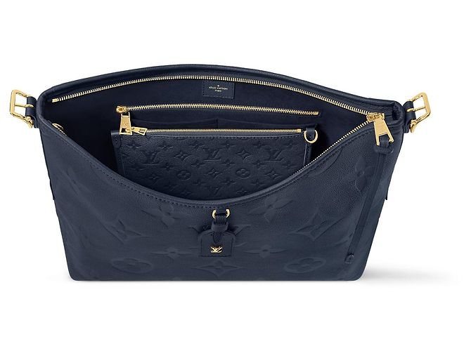 Louis Vuitton Monogram Empreinte Carryall MM Blu Pelle - vista 2