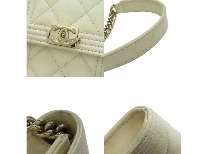 Chanel Boy Smartphone Case in Caviar Leather White - view 9