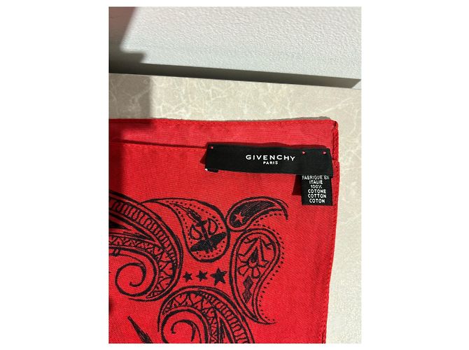 Écharpes GIVENCHY T. Coton Rouge - vue 5