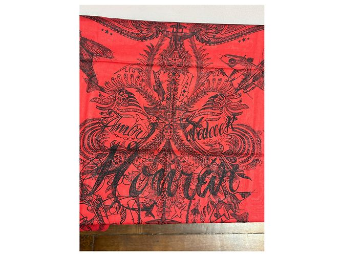 Écharpes GIVENCHY T. Coton Rouge - vue 6