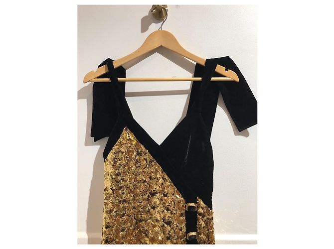 Autre Marque RAISA VANESSA Kleider T.International S Polyester Golden - Ansicht 4
