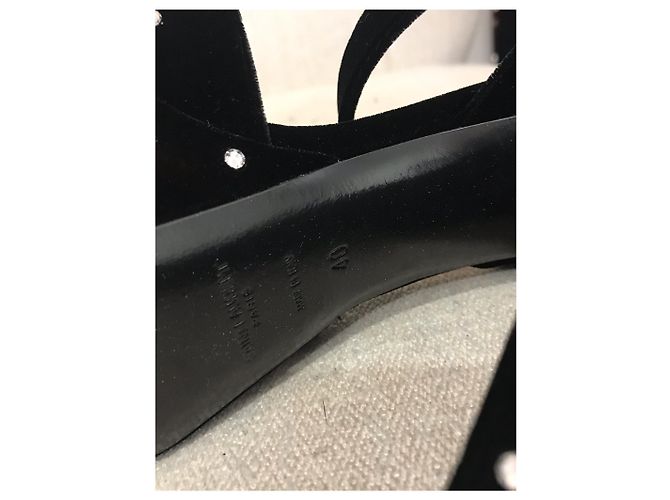 SAINT LAURENT Sandali T.EU 40 Velluto Nero - vista 3