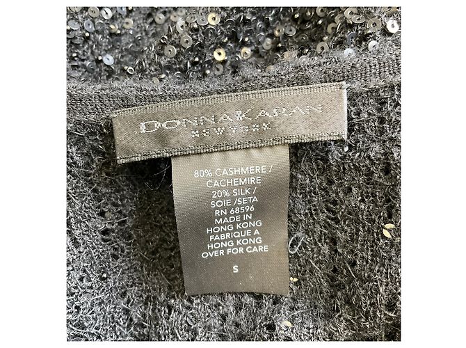 Suéter de cashmere preto com lantejoulas da Donna Karan - vista 4