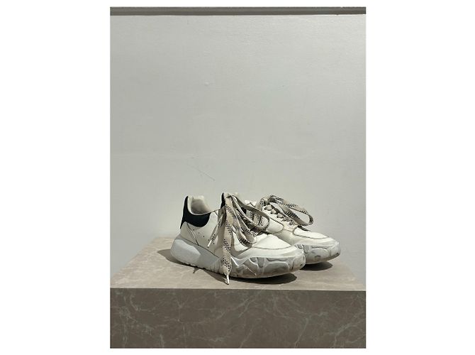 Sneakers ALEXANDER MCQUEEN T.EU 38.5 Pelle Bianco - vista 2