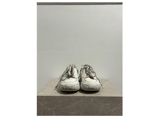 Sneakers ALEXANDER MCQUEEN T.EU 38.5 Pelle Bianco - vista 3