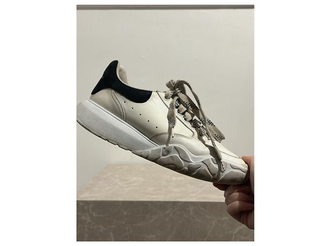 Sneakers ALEXANDER MCQUEEN T.EU 38.5 Pelle Bianco - vista 8