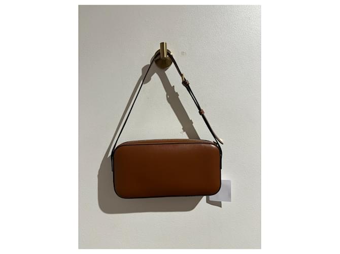 Triomphe Céline Borse CELINE T. Pelle Marrone - vista 7
