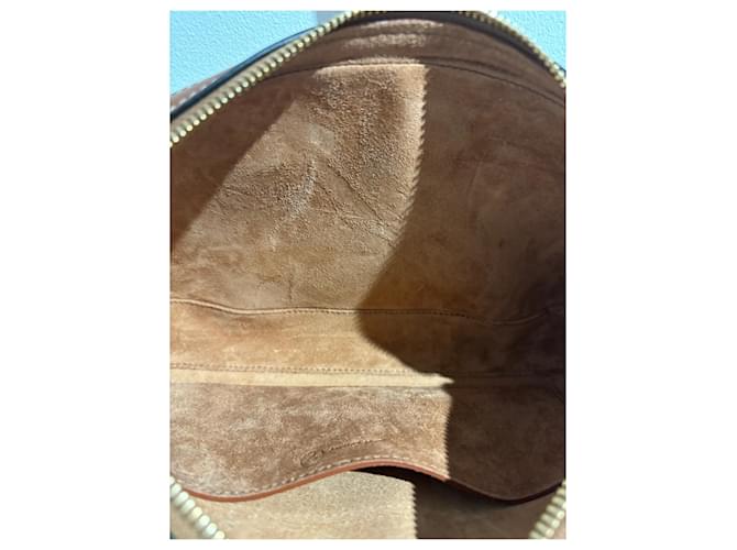 Triomphe Céline Borse CELINE T. Pelle Marrone - vista 9