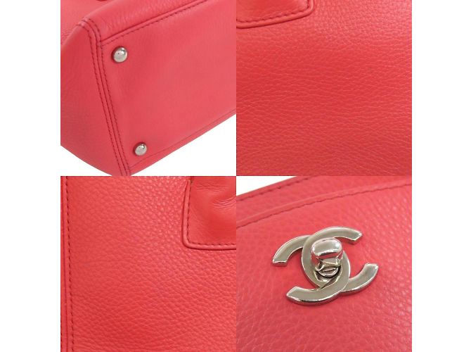 Borsa Executive Chanel in Pelle di Vitello Rosa - vista 7