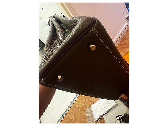 Kelly 32 Etoupe Clemence Hermès Turchese - vista 10