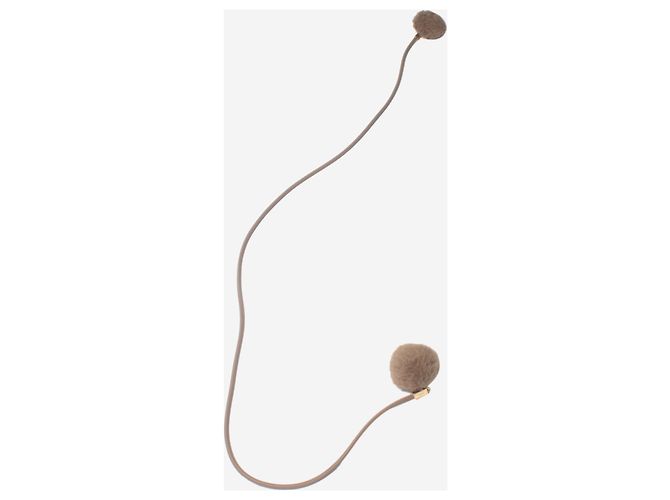 Max Mara Taupe Pom-Pom Tubular belt - view 3