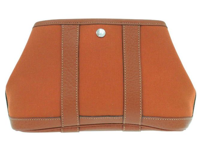 Hermès Pochette Hermes Garden TTPM in Potiron Arancione - vista 2
