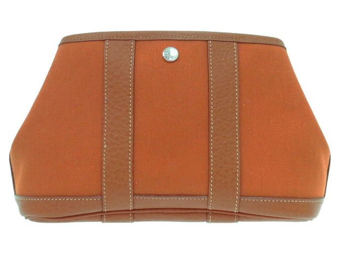 Hermès Pochette Hermes Garden TTPM in Potiron Arancione - vista 3