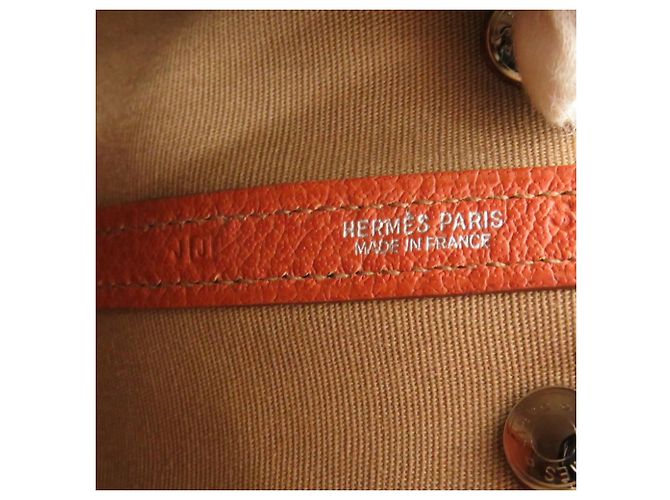 Hermès Pochette Hermes Garden TTPM in Potiron Arancione - vista 9