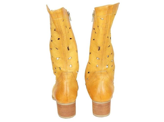 Autre Marque Stivali da cowboy in pelle vintage Giallo - vista 6