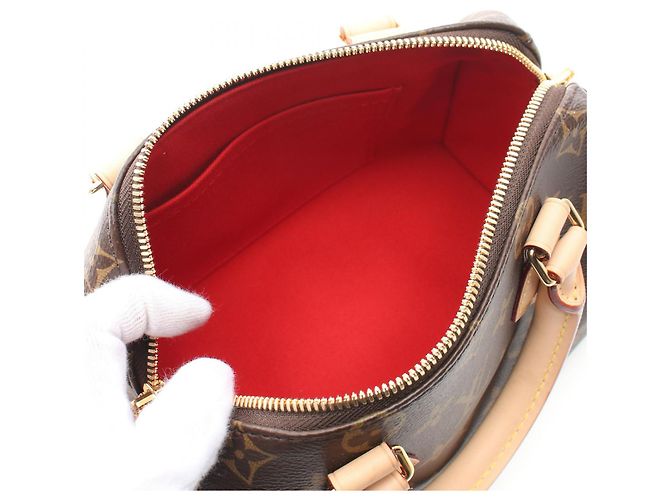 Sac à main Louis Vuitton Speedy Bandoulière 20 M46594 Marron - vue 3